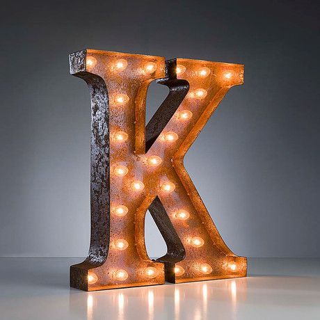 Vintage Marquee Lights, Vintage Marquee Sign, Lighted Marquee Letters, Vintage Marquee, Vintage Letters, The Letter K, Light Up Letters, Marquee Lights, Marquee Sign