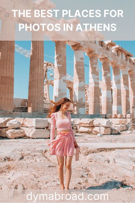 Athens Outfits Summer, Photos To Take In Greece, Outfits For Athens Greece, Athens Instagram Pictures, Athens Instagram Spots, Greece Instagram Pictures, Athens Outfit, Athens Greece Outfit, Trek Outfits