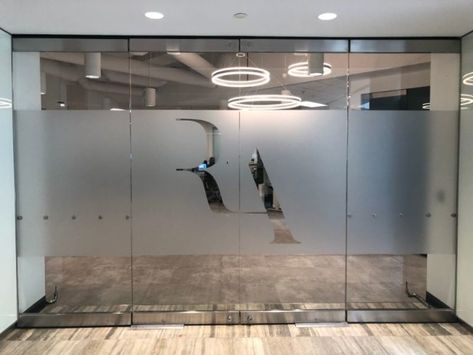 Office Glass Door Design, Glass Film Design, Glass Graphics, Small Office Design Interior, Glass Door Design, Sign Installation, Frosted Glass Design, Dental Office Decor, Frosted Window Film