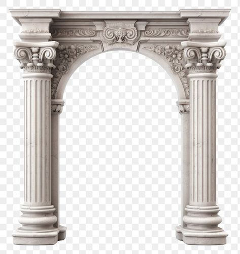 Ancient Greece Interior Design, Greek Ancient Architecture, Pillar Arch, Greek Arch, Greek Pillars, Greek Elements, Roman Arch, Greek Buildings, Greek Aesthetic