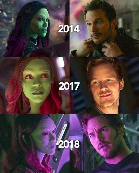 Are you looking forward to GOTG Vol. 3? 🚀 Gamora And Peter, Gotg Vol 3, Gardens Of The Galaxy, Starlord And Gamora, Best Marvel Movies, Marvel Couples, Disney Ships, Captain Marvel Carol Danvers, Marvel Show