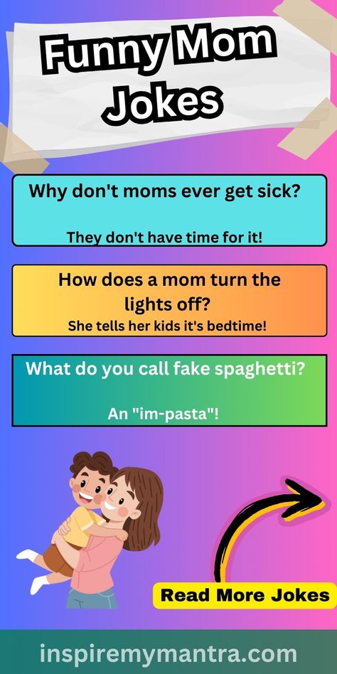 Funny Mom Jokes Relatable Humor, Funny Mom Jokes, Mom Jokes, Clean Humor, Funny Mom, Parenting Humor, Best Mom, Puns, Mom Life