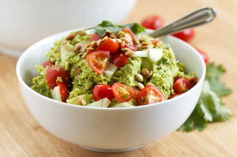 Mexican Broccoli Salad | Get Inspired Everyday! Mexican Broccoli, Healthy Broccoli Salad, Creamy Avocado Dressing, Salad Recipes Video, Avocado Dressing, Broccoli Salad, Healthy Salad, 21 Day Fix, Healthy Salad Recipes