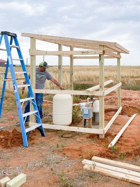 Well Pump House, Water Well House, Well Pump Cover, Storing Garden Tools, Prairie Farmhouse, Well House, Small Backyards, Roof Edge, Pump House