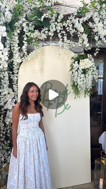 Christina Clericuzio on Instagram: "Bridal shower arch DIY!💐🪚

How do you guys think it came out?? I think it matches perfect with the florals in the venue!

My only beef with this project was how long it took me to paint the foam board. I definitely would recommend priming before paint. Could probably save you some time!

#bridalshowerdecor #bridalshower #bridalshowerideas #archbackdrop #partydecorations #diypartydecor #flowerdiy #onabudget #decoronadime #2024bride" Bridal Shower Arch Backdrop, Bridal Shower Backdrops, Bridal Shower Arch, Bridal Shower Backdrop Ideas, Foam Board Diy, Floral Bridal Shower Theme, Shower Arch, Bridal Shower Decorations Diy, Bridal Shower Backdrop