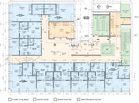 For millennial, but for Seniors as well! In a new model of living, residents will have their own “microunits” built around a shared living space for cooking, eating, and hanging out. Co Housing Community, Granny Pod, Dorm Style, Co Housing, Community Living, Design Your Life, Living Ideas, Coworking Space, Affordable Housing