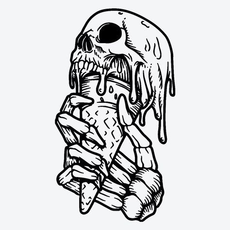 Coffin Skeleton Tattoo, Skeleton Flash Tattoo, Trippy Traditional Tattoo, Voodoo Illustration, Mens Tattoo Stencils, Punk Skull Tattoo, Skull With Cowboy Hat Tattoo, Feminine Skull Tattoos For Women, Inkbox Tattoo Design