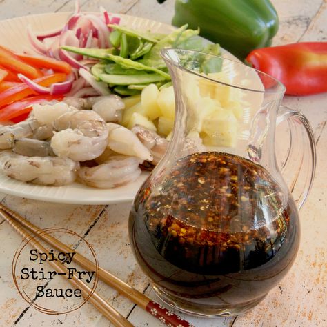 Spicy Stir-Fry Sauce     #MyAllrecipes #AllrecipesAllstars  #AllrecipesFaceless Gyoza Sauce Recipe, Spicy Stir Fry Sauce, Spicy Stir Fry, Stir Fry Sauce Easy, Dumpling Dipping Sauce, Stir Fry Sauce Recipe, Fried Spring Rolls, Shrimp Stir Fry, Honey Garlic Sauce