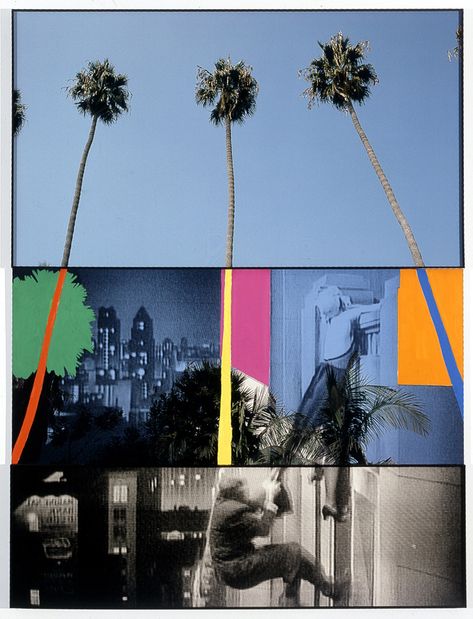 Overlap Series: Palms (with Cityscape) and Climbers - John Baldessari | The Broad Jurgen Teller, Jonas Blue, Giuseppe Penone, John Baldessari, Robert Morris, Art 101, Venice California, Design Collage, Conceptual Artist