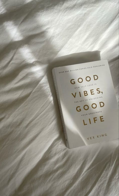 Accomplishment Aesthetic, Good Vibes Good Life Book, August Moodboard, Good Vibes Good Life, Vex King, Manifesting 2024, Novel Books, Linen Dress Pattern, Healing Era