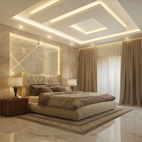 Bedroom Design Minimalist, Bedroom Makeover Inspiration, Modern Luxury Bedroom Design, Bedroom Modern Luxury, Salon Simple, Full Bedroom, Bedroom Pop Design, Minimalist Bedroom Ideas, False Ceiling Bedroom