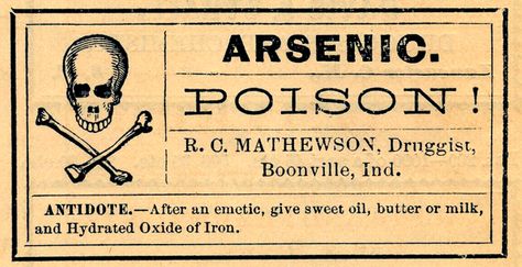 Heroes, Heroines, and History: Arsenic Poisoning in the American Victorian Age--and a Giveaway Halloween Potion, Apothecary Labels, Etiquette Vintage, The Graphics Fairy, Halloween Clips, Halloween Labels, Old Advertisements, Graphics Fairy, Halloween Displays