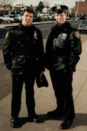 Two Police Officers Standing in the Rough 75th Precinct in Brooklyn in 1996. East New York, New York Police, Our Town, Police Officers, Life Drawing, Book Aesthetic, Police Officer, Brooklyn, New York City