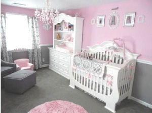 DIY Wainscoting Nursery Ideas Photos of Nursery Wainscoting and Chair Rail Ideas Princess Nursery Room, Grey Nursery Walls, Wainscoting Nursery, Pink And Gray Nursery, Grey Baby Nursery, Pink Girl Room, Girl Nursery Themes, Baby Girls Room