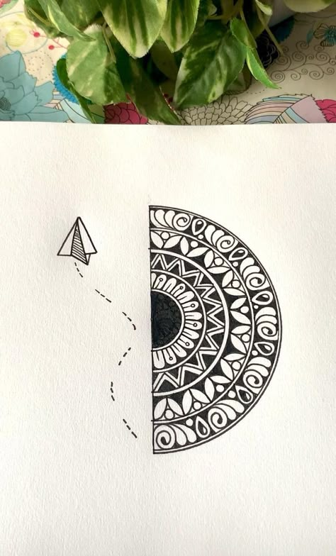 Easy Small Mandala Art, Basic Mandala Design, Easy Mandala Designs For Beginners, Mandela Art Easy Mandala Design, Small Mandala Drawing Easy, Small Mandala Drawing, Unique Mandala Drawing Easy, Mandala Art Border Design, Mandala Art Easy For Beginners