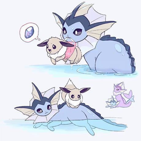 Vaporeon Gif, Eevee Cute, Watercolor Practice, Pokemon Eevee Evolutions, Pokemon Breeds, Oc Pokemon, Pokemon Eeveelutions, Cute Pokemon Pictures, Eevee Evolutions