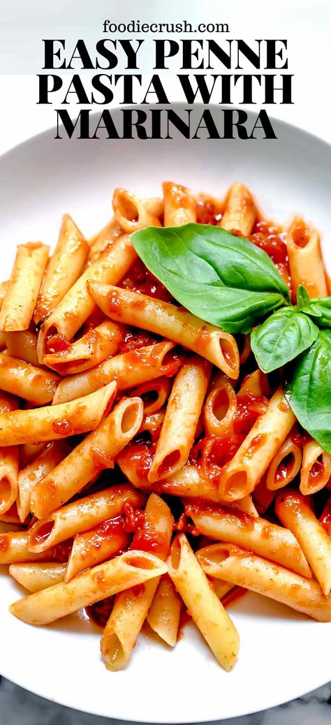 Marinara Pasta Dishes, Marinera Pasta Recipes, Pasta And Marinara Recipes, Pasta Recipes With Marinara Sauce, Easy Penne Pasta Recipes Few Ingredients, Marinara Recipes Dishes, Pasta Marinara Recipes, Marinara Pasta Recipes, Easy Penne Pasta Recipes