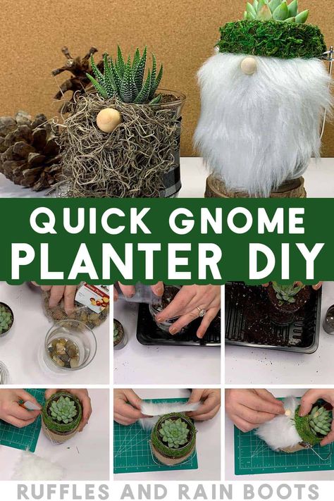 Gnome Craft, Gardening Crafts, Spring Gnomes, Afternoon Crafts, Planter Diy, Gnome Tutorial, Garden Gnomes Statue, Diy Plaster, Gnomes Diy