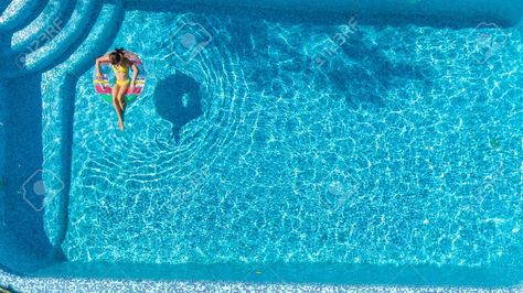 Aerial pool with floatie Pool Shoot, Pool Picture, Still Life Photos, Pool Days, Shoot Inspiration, Reference Photos, Aerial View, Swimming Pool, Swimming Pools