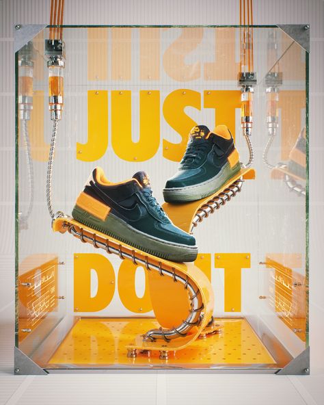 Nike Styleframe on Behance Nike Shoe Store, Shoe Store Design, Window Display Design, Shoes Ads, Publication Design, Shoe Display, Shoe Nike, Installation Design, Exhibition Stand