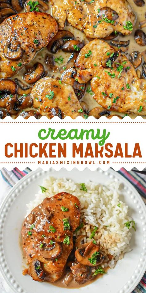 "Elevate your weeknight dinner ideas with our Easy Chicken Marsala recipe! Enjoy a bowl of creamy chicken marsala pasta, perfectly balanced with rich marsala sauce—a top pick for chicken breast dinner ideas and comfort food dinner ideas for family!
" Chicken Breast Recipes Fried, Easy Chicken Marsala Recipe, Comfort Food Dinner Ideas, Recipes Fried Chicken, Chicken Recipes Creamy, Chicken Marsala Pasta, Marsala Pasta, Creamy Chicken Marsala, Easy Chicken Marsala