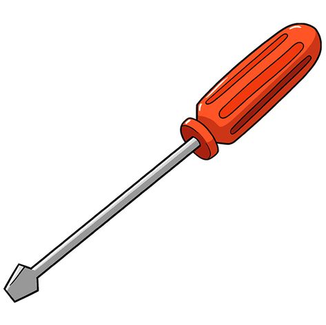 Screwdriver Drawing, New Drawing Ideas, Easy Drawing Guides, Drawing Steps, Computer Drawing, Drawing Guides, Basic Hand Tools, Easy Drawing Tutorial, New Drawing