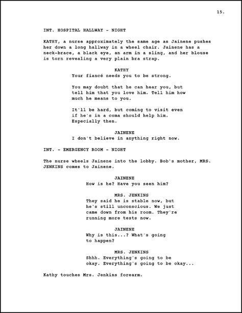 Just sharing a screenplay formatting sample, dunno if you've ever come across one. :) Screenplay Outline, Script Writing Format, Book Title Ideas, Screenplay Format, Acting Monologues, Acting Scripts, Script Template, Speech Outline, Romcom Books