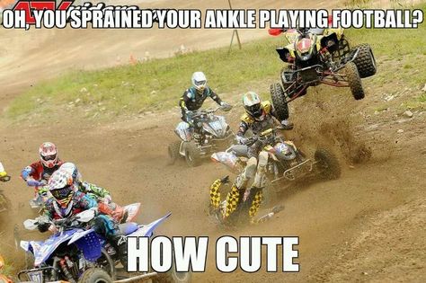 You're cute Dirtbike Memes, Motocross Funny, Motocross Quotes, Dirt Bike Quotes, Bike Humor, Motorcycle Humor, Racing Quotes, Motocross Love, Cool Dirt Bikes