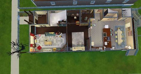 Shameless House, Gallagher House, Shameless Tv Show, Sims 4 House Plans, House Floor Design, Sims Building, Sims House Plans, Sims House Design, Floor Layout