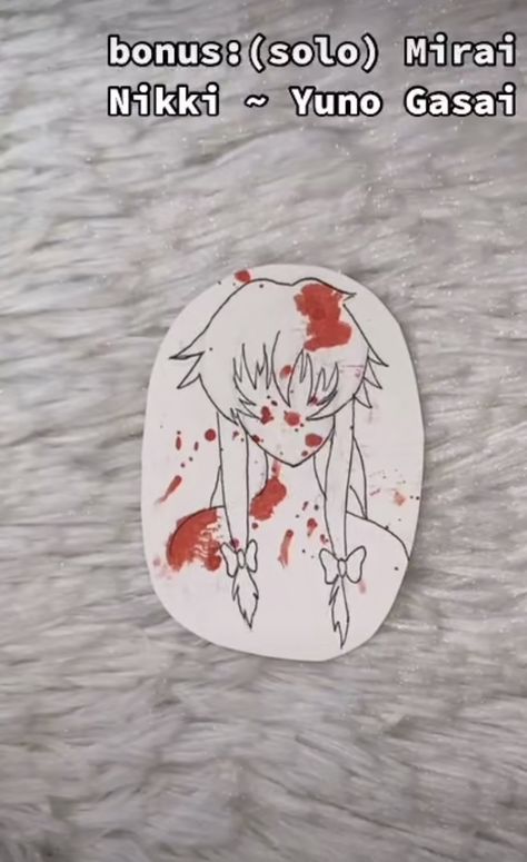 Future Diary Tattoo Ideas, Yandere Tattoo, Yuno Tattoo, Future Diary Tattoo, Yuno Gasai Tattoo, Dark Angel Tattoo, Yuno Mirai Nikki, Gasai Yuno, Yuno Gasai