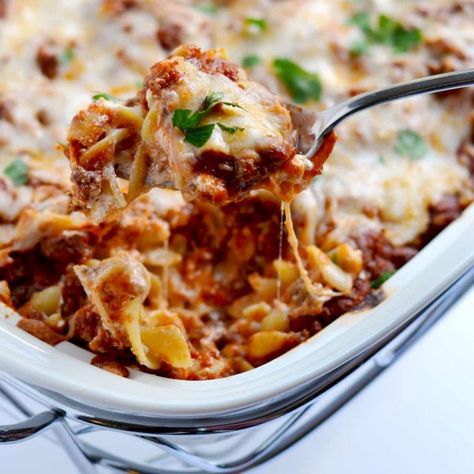 Lazy Girl Lasagna | APinchOfHealthy.com Lazy Girl Lasagna, Lasagna Casserole, Ethnic Food, Lasagna Soup, Quick And Easy Dinner, Healthy Dog Treat Recipes, Lazy Girl, Lasagna Recipe, Dog Treat Recipes