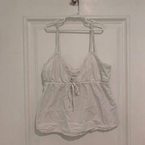 Brandy Melville White Edith Lace Trim Tank Top Lace Trim Tank Top, Brandy Melville Tops, Brandy Melville, Brandy, Lace Trim, Tank Top, Trim, Tank Tops, Lace