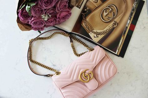 Comparing the Gucci GG Matelassé to the Chanel Classic Flap Bag Pink Gucci Purse, Handbags Australia, Chanel Classic Flap Bag, Gucci Purse, Fall Handbags, Classic Flap Bag, Perfect Handbag, Quality Handbags, Cute Purses