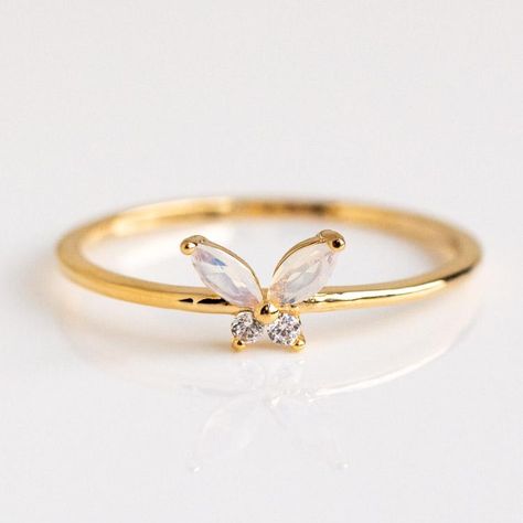 14k Gold Opal Ring, Gold Butterfly Ring, Gold Moonstone Ring, Sterling Silver Opal Ring, Emerald Ring Vintage, Victorian Engagement Rings, Local Eclectic, June Birthstone Ring, Silver Opal Ring