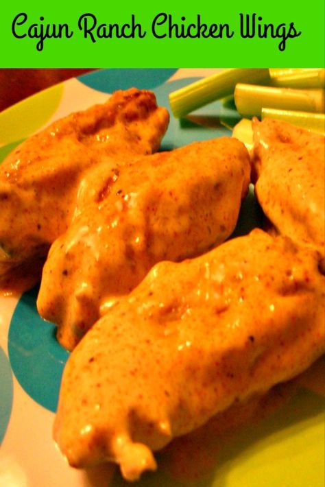 Gain Weight Plan, Cajun Ranch Sauce, Ranch Wings Recipe, Fried Wings Recipe, Cajun Ranch, Buffalo Wings Recipe Baked, Cajun Wings, Ranch Chicken Wings, Wing Night