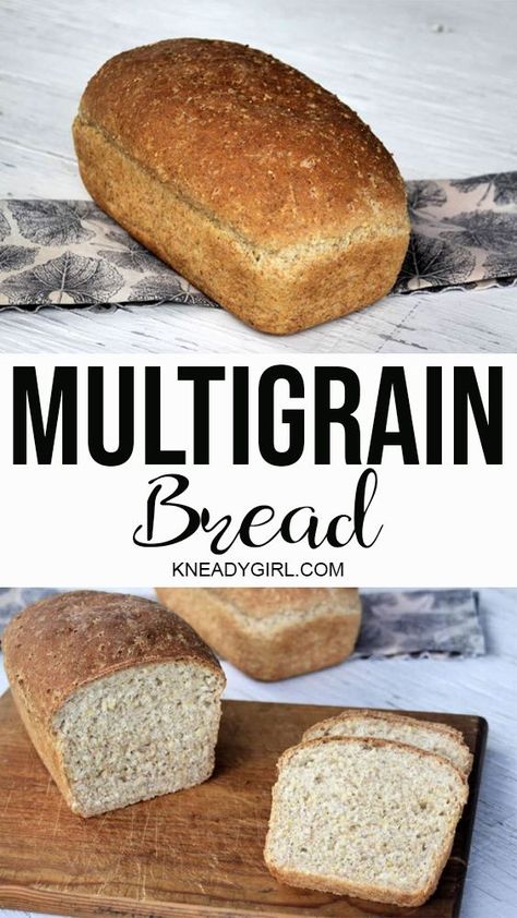 This multigrain bread recipe is perfect for those times when you want whole grain flavor and crunch in a light and soft package. Multigrain Bread Recipe, Savory Bread Recipe, Bread Machine Recipe, Homemade Baked Bread, Multigrain Bread, Sugar Bread, Yeast Bread Recipes, Savory Bread, Sandwich Fillings