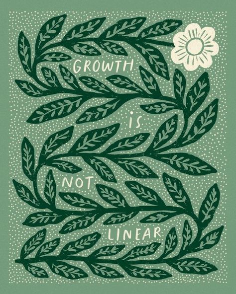 Growth Is Not Linear, Linear Art, Sticker Journal, Design And Illustration, Beautiful Mess, Straight Line, Art Licensing, Botanical Illustration, Keep Going