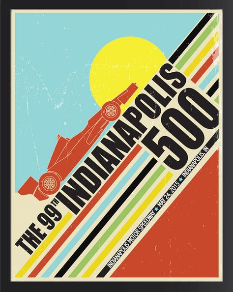 Indy art Vintage Indy 500, Car Event Poster, Auto Racing Posters, Nascar Design, Vintage Racing Poster, Grand Prix Posters, Indy Car Racing, Auto Racing Events, Transportation Poster