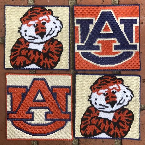 Auburn Wall Decor, Auburn Canvas Art, University Of Auburn, Auburn University Wall Art, Samford Hall Auburn Painting, Sport Canvas, Auburn University, College Team, Cross Stitch Kits