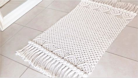 Macrame Rugs Diy Free Pattern, Diy Macrame Rug Tutorial, Macrame Rug Diy, Macrame Rug Tutorial, Macrame Rug, Homemade Rugs, Rug Tutorial, Large Macrame, Macrame Decor