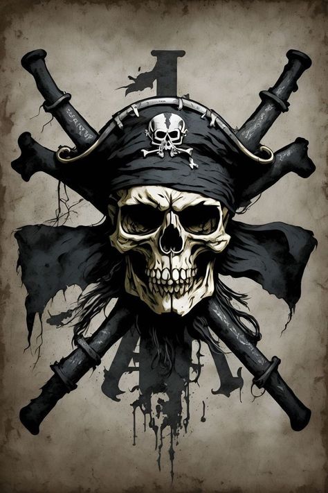 Motocykle Harley Davidson, Pirate Skull Tattoos, Pirate Ship Tattoos, Pirate Ship Art, Kaptan Jack Sparrow, Pirate Tattoo, Pirates Life, Skull Art Drawing, Nautical Tattoo