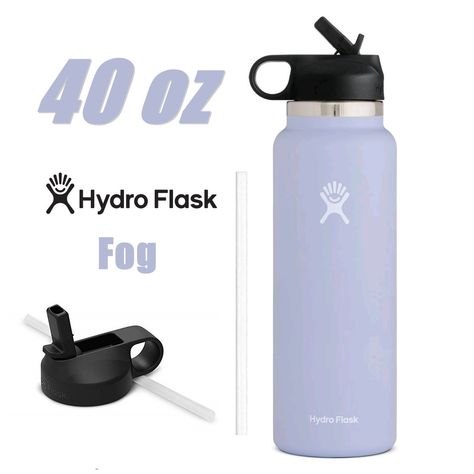 Fog Hydroflask, Hydro Flask Colors, Stainless Steel Collar, Wide Mouth Water Bottle, Wide Mouth Bottle, Hydro Flask, Sport Water Bottle, Wide Mouth, Water Bottle Accessories