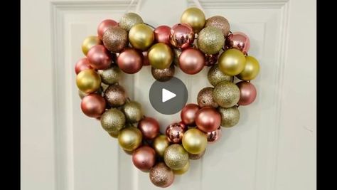 16K views · 755 reactions | DIY heart shaped wreath using left over Christmas ornaments! 💕 | By Windy City Crafts | Facebook Heart Shaped Wreath, Heart Shaped Wreaths, Diy Heart, Left Over, Windy City, Art Club, Heart Shapes, Christmas Crafts, Wreath