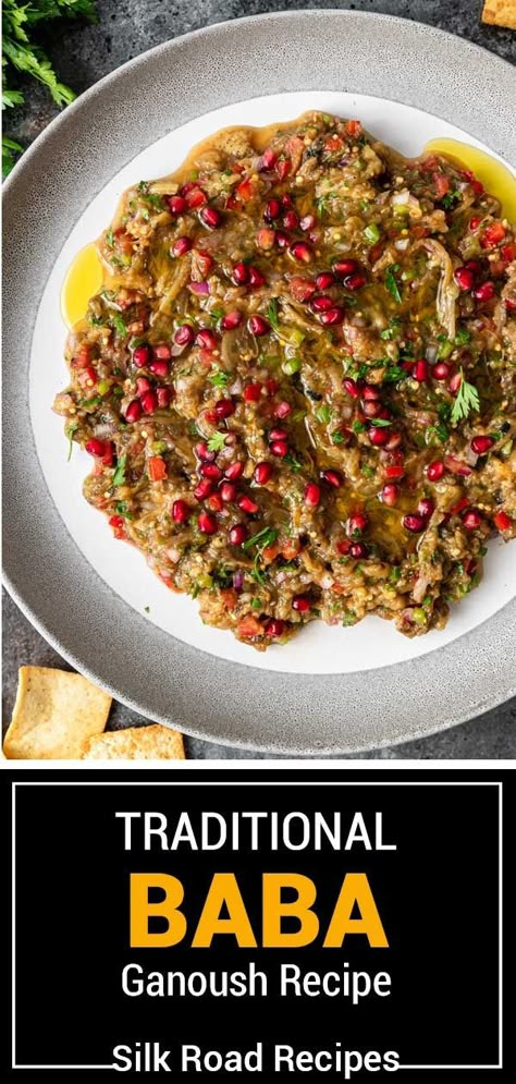 Eggplant Pomegranate, Best Baba Ganoush Recipe, Baba Ganoush Recipe, Eggplant Moussaka, Babaganoush Recipe, Eggplant Dip, Baba Ganoush, Roasted Eggplant, Creamy Dip