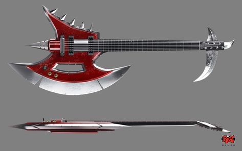 Weaponized Flute, Weaponized Instrument Art, Weaponized Guitar Art, Weaponized Guitar, Weaponized Instrument, Electric Guitar Design, Super Powers Art, Pretty Knives, Cool Electric Guitars