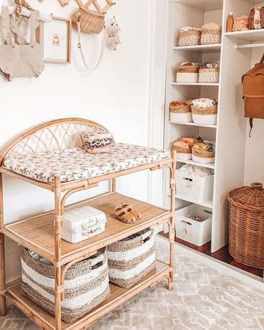 Boho Changing Table, Minimalist Baby Room, Nursery Ideas Gender Neutral, Boho Nursery Ideas, Nursery Farmhouse, Boho Baby Nursery, Boho Baby Room, Nursery Baby Girl