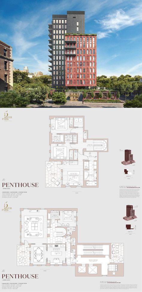 5 River Park Cobble Hill Penthouse Penthouse Apartment Plan, Penthouse Layout Floor Plans, Penthouse Floor Plan Luxury, Luxury Penthouse Apartment Floor Plans, Penthouse Plan, Penthouse Floorplan, Penthouse Floor Plan, Penthouse Architecture, Penthouse Building