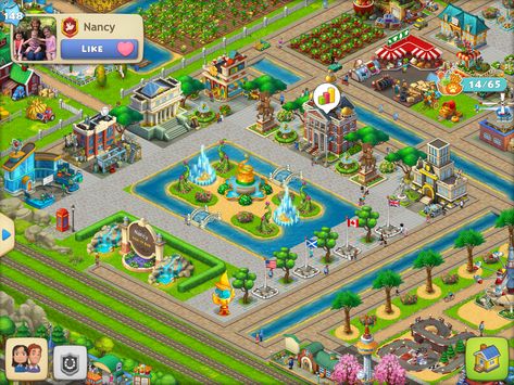 Township Township Game Layout Ideas Level 40, Farm City Game, Township Game Layout Ideas Beginner, Township Game Layout Ideas, Town Ship Design, House Layout Ideas, Game Layout, Hayday Farm Design, Town Games