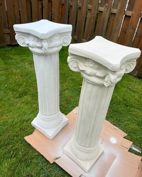 Yes, painting is also a part of floral design sometimes 😁 we had to change these columns from white to ivory for an upcoming wedding. They turned out great in the end thanks to Mr. Sultes! ❤️ #simplysultesdesigns #weddings #weddingflorist #eventflorist #Detroitflorist #MIflorist #2024wedding Wedding Columns Decor, Wedding Columns, Columns Decor, Column Capital, Decorative Columns, Michigan Wedding, In The End, Wedding Florist, Room Inspo