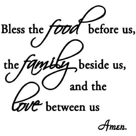 Vinyl Wall Art Quotes, Us Quotes, Bless The Food Before Us, Bless The Food, Vinyl Wall Quotes, Designed Wall, Quote Decals, Wall Quotes Decals, Home Quotes And Sayings